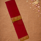 Handloom Korvai Silk Cotton Saree  |  Brick Red