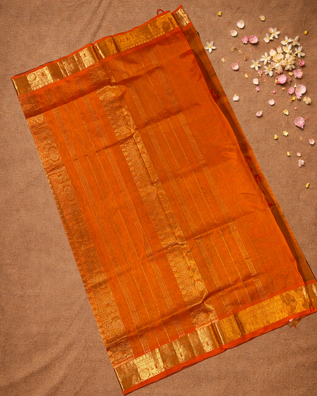 Pure Handloom Korvai Saree |  Navy Blue