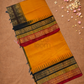 Handloom Korvai Silk Cotton Saree  |  Fire Orange