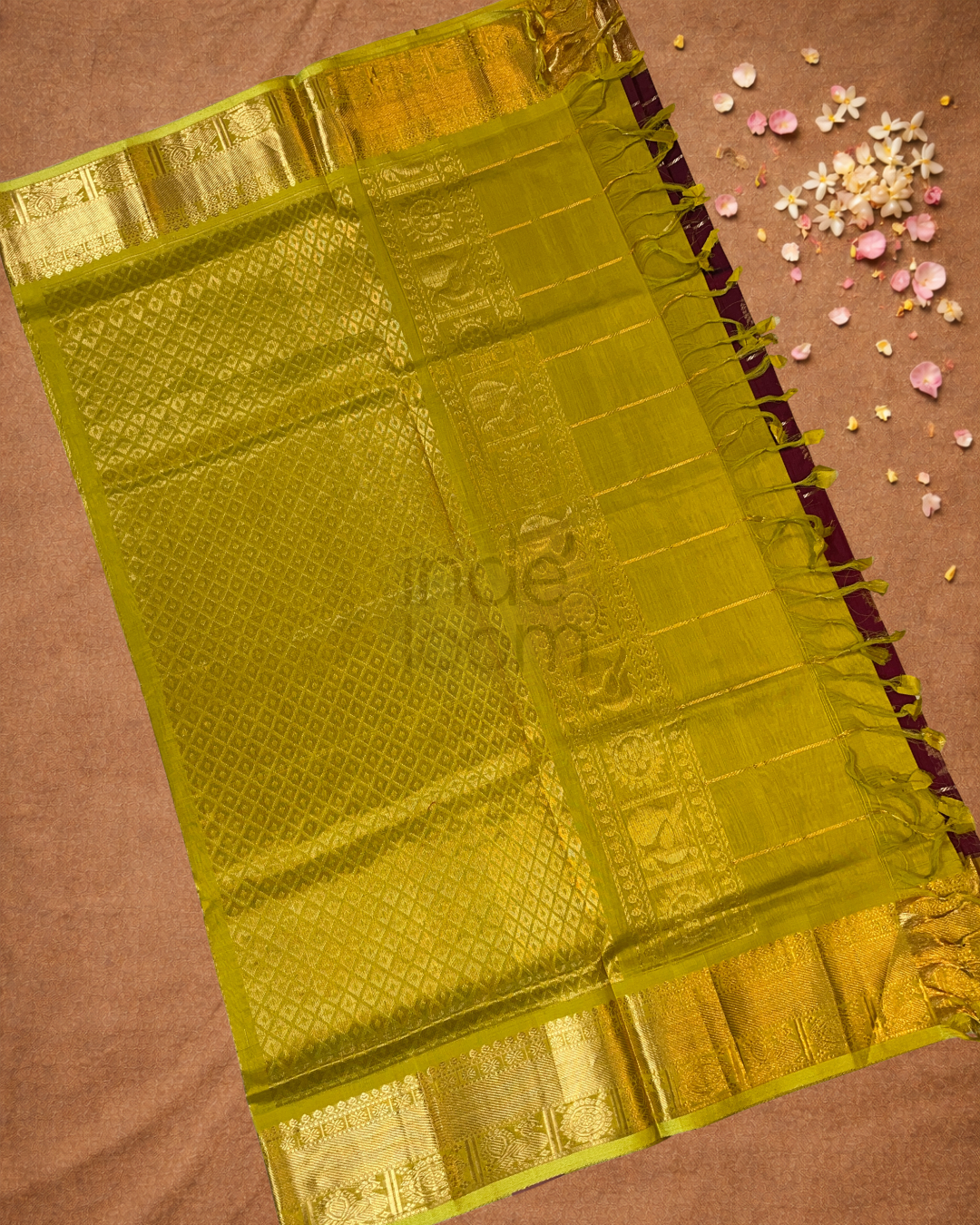 Handloom Handloom Silk Cotton Saree  |  Brick Red