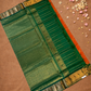 Pure Handloom Korvai Saree | Pumpkin Orange