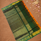 Pure Handloom Korvai Saree |  Fire Orange