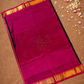 Handloom Korvai Silk Cotton Saree  |  Midnight Black