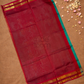Handloom Korvai Silk Cotton Saree  |  Peacock Teal
