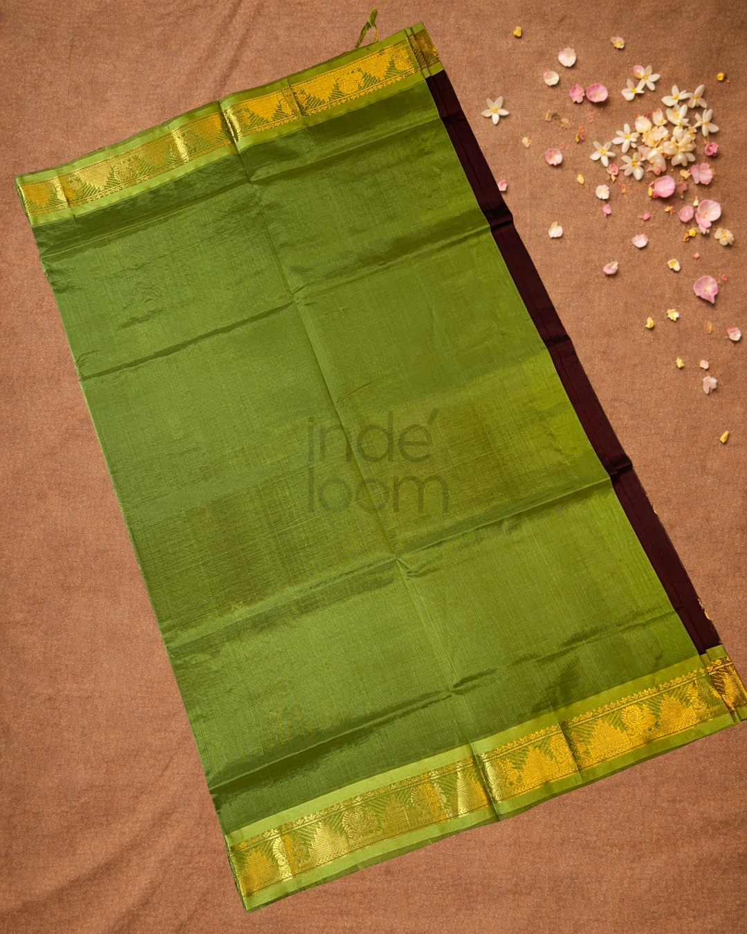 Handloom Korvai Silk Cotton Saree  |  Berry Pink