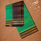 Handloom Korvai Silk Cotton Saree  |  Lime Green