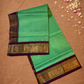 Handloom Korvai Silk Cotton Saree  |  Lime Green