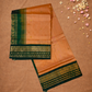 Handloom Korvai Silk Cotton Saree  |  Copper Orange
