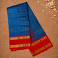 Handloom Korvai Silk Cotton Saree  |  Royal Blue
