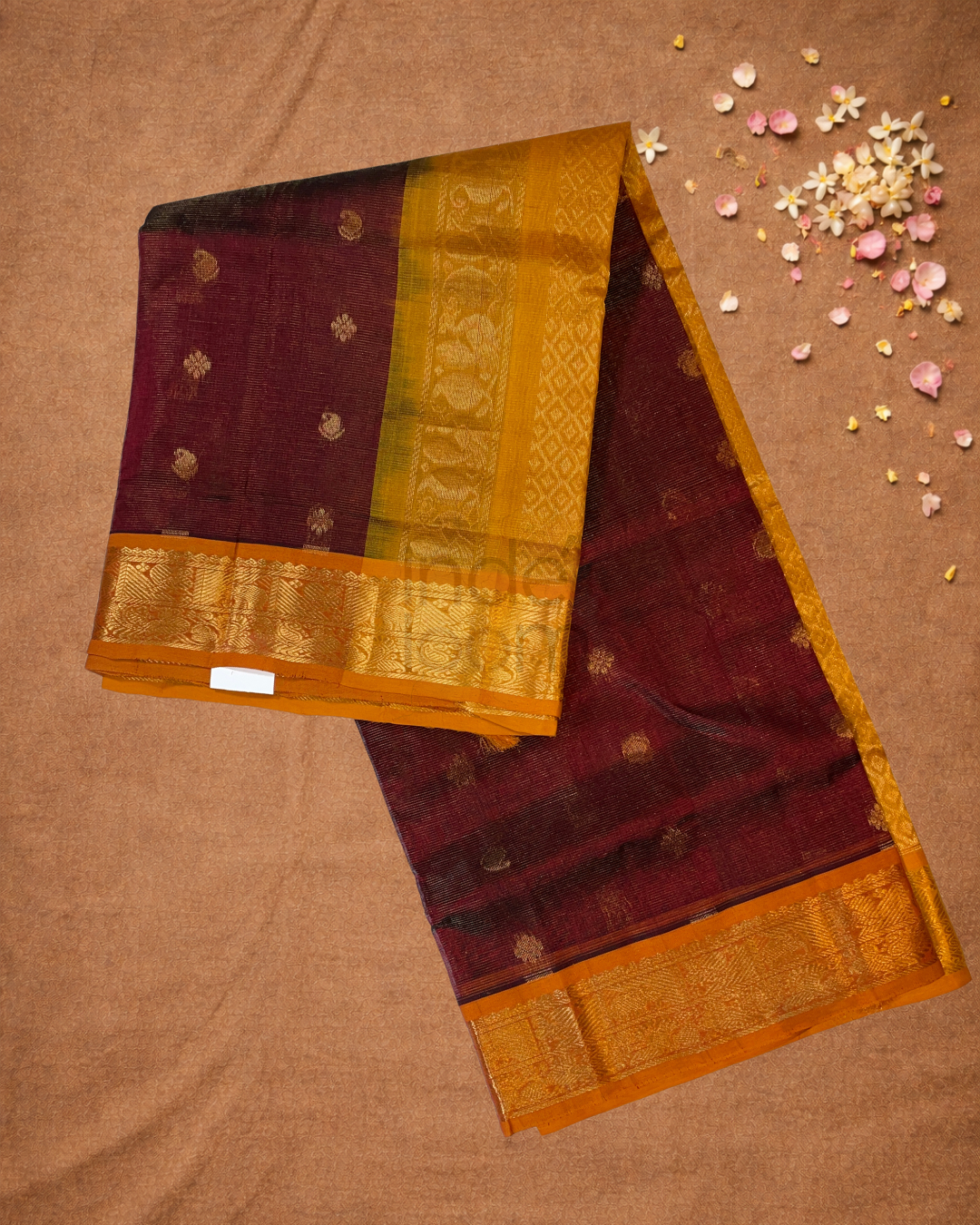 Pure Handloom Korvai Saree | Maroon Red