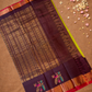 Handloom Korvai Silk Cotton Saree  |  Lime Green