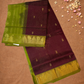 Handloom Korvai Silk Cotton Saree  |  Wine Red