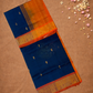 Pure Handloom Korvai Saree |  Navy Blue
