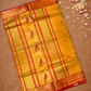 Chettinad Cottton Saree With Yellow with gold checks