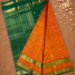 Pure Handloom Korvai Saree | Fire Orange