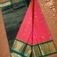 Handloom Korvai Silk Cotton Saree  |  Rose Pink