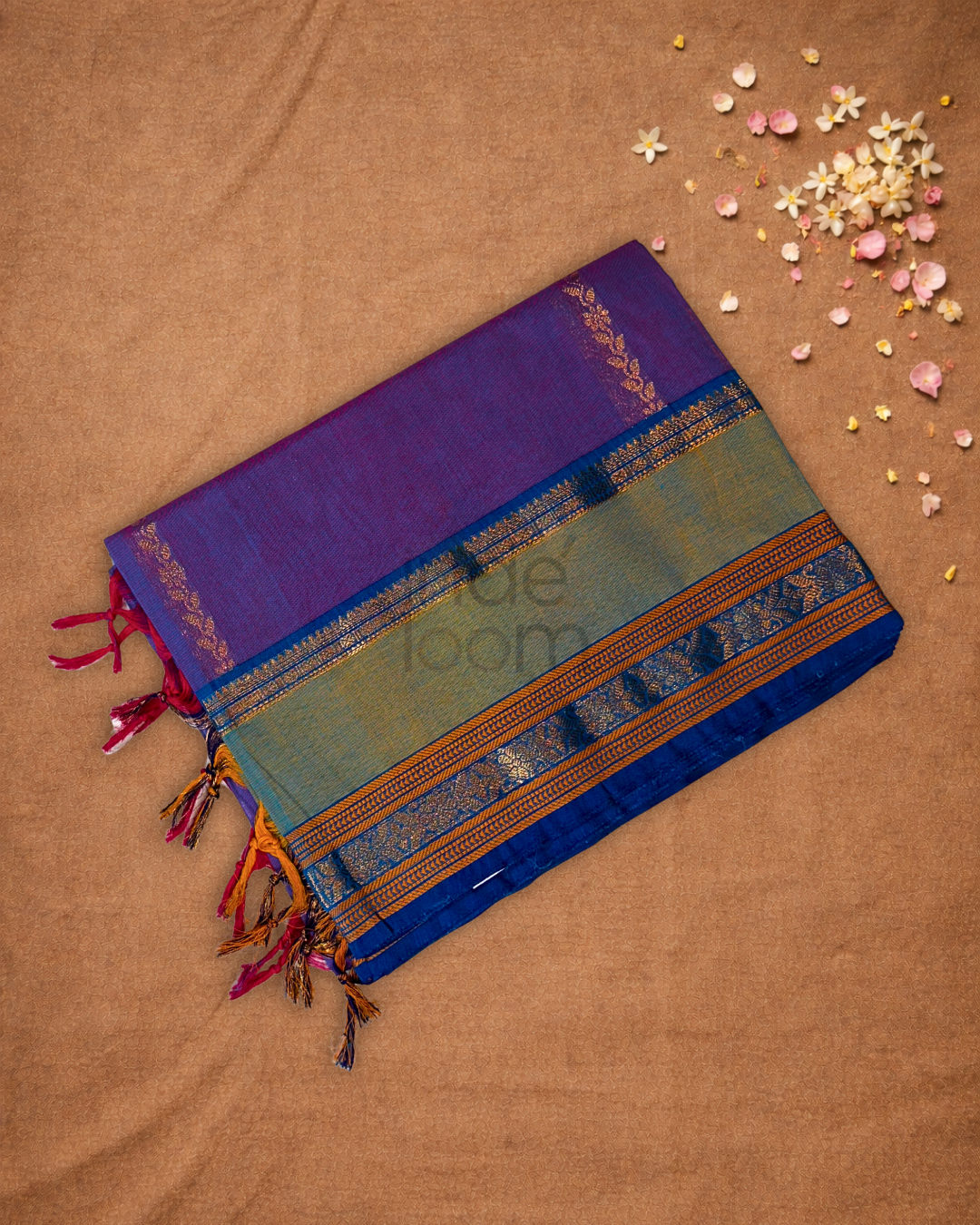 Chettinad Cottton Saree With Purple