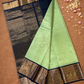 Handloom Korvai Silk Cotton Saree  |  Seafoam Teal