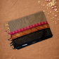 Chettinad  Cottton Saree With Grey and black border