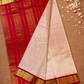 Pure Handloom Korvai Saree | Pastel Red
