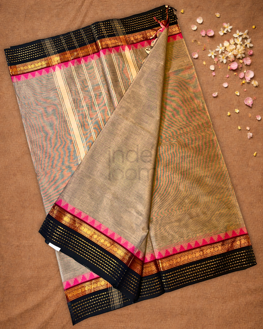 Chettinad Cotton Saree  |  Peach Orange
