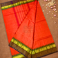 Chettinad Cottton Saree With Bright Orange