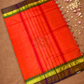 Chettinad Cottton Saree With Bright Orange