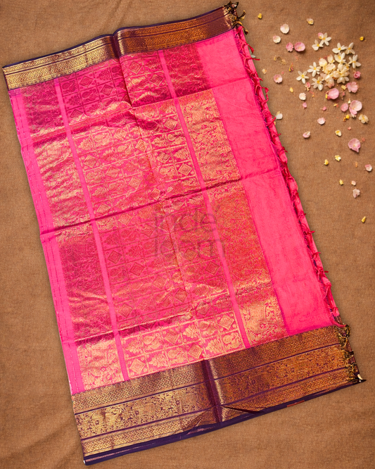 Chettinad Cotton Saree  |  Rose Pink