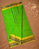 Chettinad Cottton Saree With Parrot Green