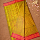 Chettinad  Cottton Saree With Yellowish-Green