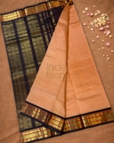Pure Handloom Korvai Saree | Pale Orange