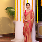 Tissue Silk Jamdani Saree With Rich Pinkish-Red - 113