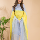 Pigeon Blue Handloom Linen X Linen 2-Piece Set Kurti & Dupatta (UNSTITCHED) - 862