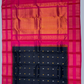 Rich Black and Pink Border Pure Handwoven Gadwal Silk Saree -203