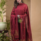 Terracotta Rouge | Handloom Jamdani Cotton Unstitched 2-Piece Kurti | Meenakari Design