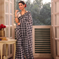 Ilkal Saree in Black and White Checks - 006