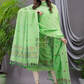 Handwoven Jamdani Silk Cotton Kurti  |  Lime Green