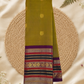 Handwoven Pure Gadwal Silk Saree  |  Olive Green