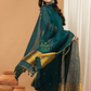 Slate Teal | Handloom Jamdani Linen Unstitched 2-Piece Kurti