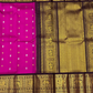 Handwoven Pure Gadwal Silk Saree  |  Magenta Pink