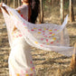 Multi Color Floral Handpainted Pure Silk Organza Saree-002
