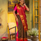 Pure Handloom Korvai Saree | Teal Blue and Golden Yellow