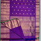 Pure Handwoven Kanchi Silk Saree Dark Purpule -206
