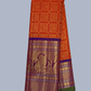 Pure Handwoven Gadwal Silk Saree Fire Orange - 027