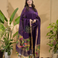 Handwoven Jamdani Muslin Kurti  |  Indigo Purple