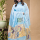 Sky Blue | Handloom Jamdani Muslin Unstitched 2-Piece Kurti | Paithani Design