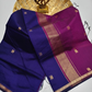 Maheshwari Silk Cotton Saree – Festive Elegance |Navy Blue