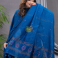 Handwoven Jamdani Silk Cotton Kurti  |  Navy Blue