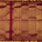 Pure Handwoven Gadwal Silk Saree With Blood Red -035