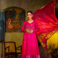 Handwoven Jamdani Cotton Silk Kurti  |  Magenta Pink